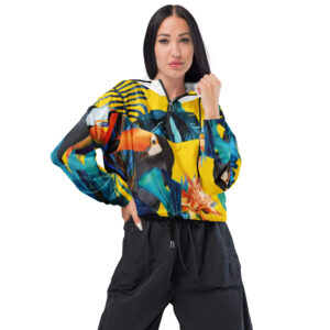 Bauchfreier Damen-Windbreaker für Damen