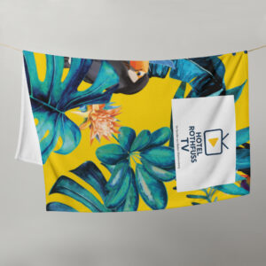 Tagesdecke mit Muster und Logo